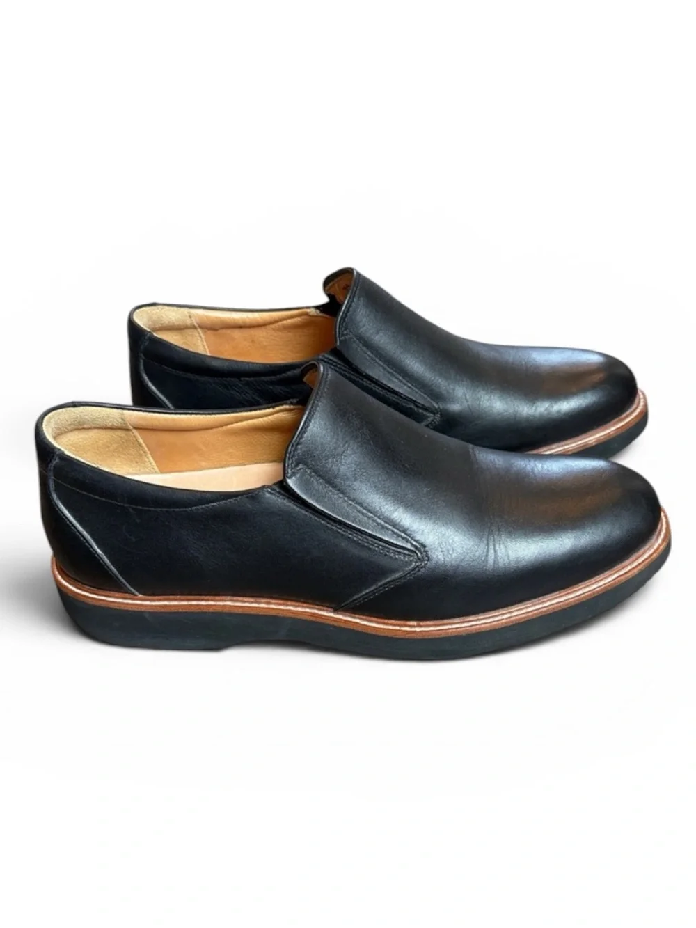 Samuel Hubbard Frequent Traveler Slip-On Leather Shoes Men's 8.5 Black Casual